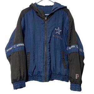 Dallas Cowboys Pro Player Vintage Jacket Men's Medium Reversible Full-Zip NFL